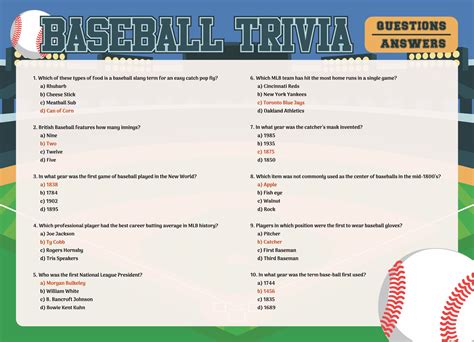 Printable Baseball Trivia Questions / Either way, we've compiled the ...