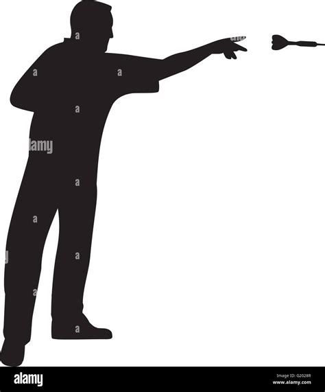 Darts Player Throwing Stock Vector Image & Art - Alamy
