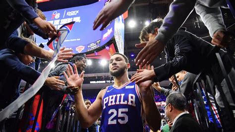 Ben Simmons hits first NBA three-pointer as Sixers beat Knicks | NBA ...