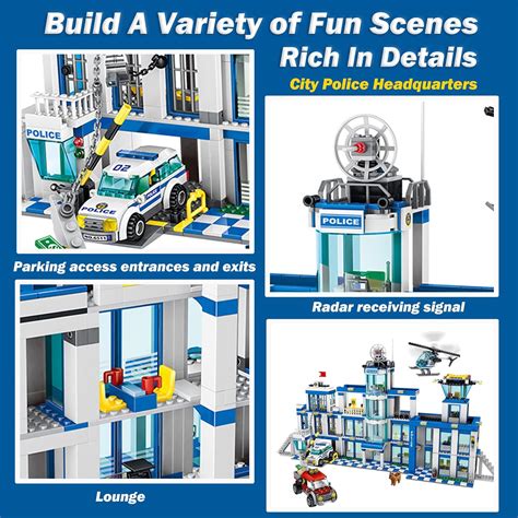 Buy City Police Station Building Toy Set for Kids,Boys,andGirls,1397 ...