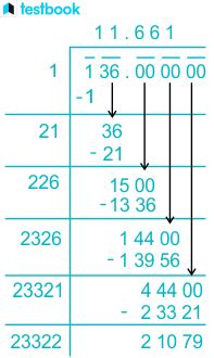 Find Square Root of 136 by Approximation & Long Division Method