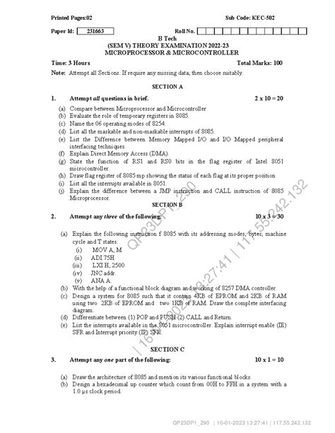 Image result for Microprocessor and Microcontroller B.Tech
