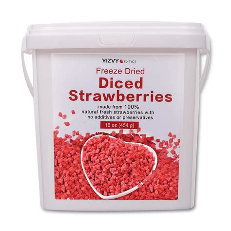 Amazon.com: Freeze Dried Strawberry Pieces - 16 oz (1 lb) Resealable ...