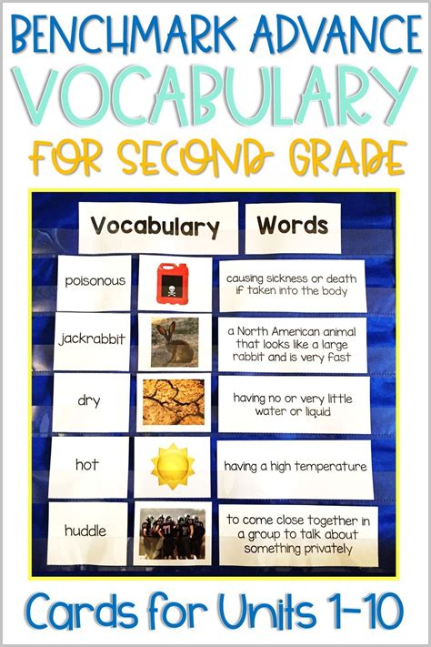 Benchmark Advance 2nd Grade Vocabulary Word, Picture, & Definition ...
