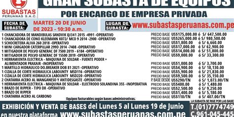GRAN SUBASTA DE EQUIPOS POR ENCARGO DE EMPRESA PRIVADA - MARTES 20 DE ...