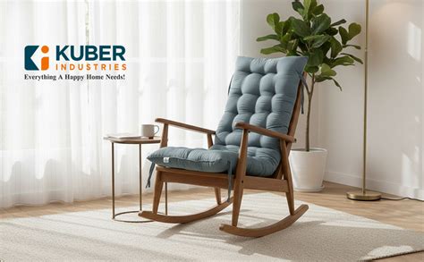 Kuber Industries 18x48 Inch Microfiber Comfy Long Rocking Chair Cushion ...