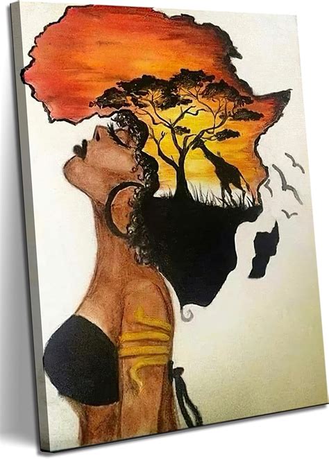 AKOTAC Framed African American Wall Art Homesick African India | Ubuy