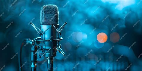 Professional studio microphone setup for radio or recording purposes ...