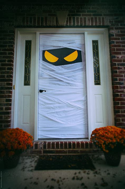 "Spooky Halloween Door Dressed As Mummy" by Stocksy Contributor "Sean ...