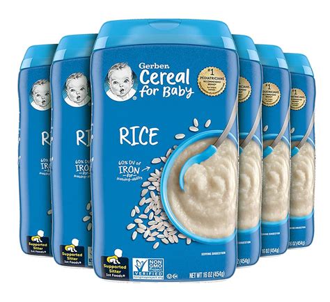 Gerber Cereal for Baby 1st Foods Rice Cereal, Made with Essential ...