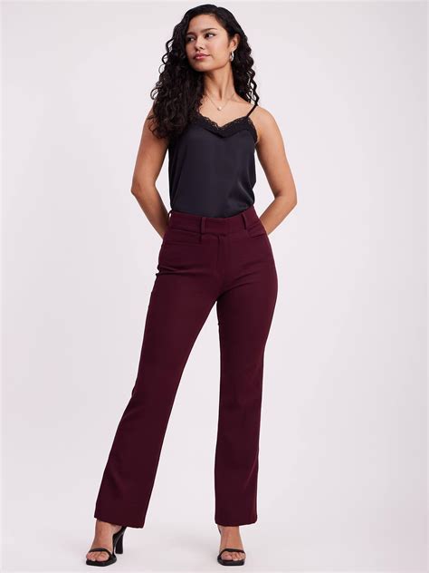 Buy Maroon High Waist Pants Online | FableStreet