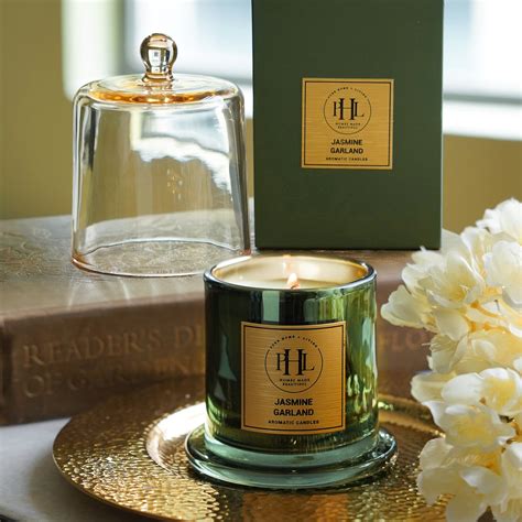 Jasmine Garland Bell Jar Candle - Green