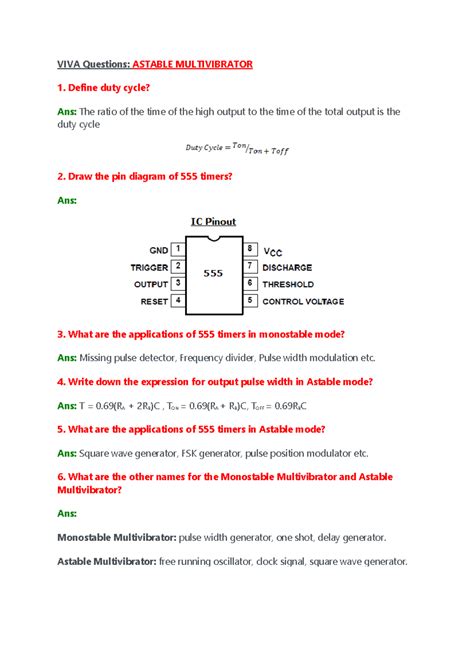VIVA Questions for Electronics: Exp 3, 4 & 5 - Studocu