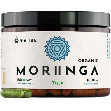 Tribe Organics, 1800mg Moringa Organic Vegan Herbal India | Ubuy