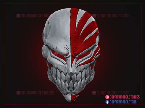 3D file Hollow Mask - Kurosaki Ichigo Bleach Mask 💬・3D printing idea to ...