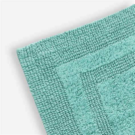 Shop Blue Cotton Single Border Reversible Bathmat - at Best Price ...