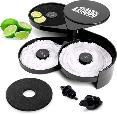 Amazon.com | Kasoopo Margarita Salt Rimmer Set, Bartender Sugar Salt ...