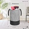 PrettyKrafts Laundry Bag / Basket for Dirty Clothes, Folding Round ...