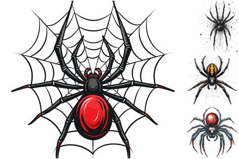 Spider and Web Clipart Graphic by Background Graphics illustration ...
