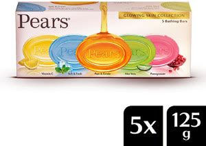 Pears Variety Pack, 5 Glycerin Bathing Bars, 625 gms - Price in India ...