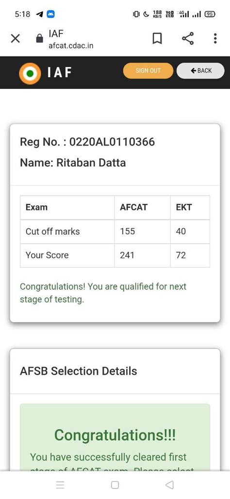 CDAC AFCAT 2 Result afsb seat selection afcat.cdac.in afsb centres ...
