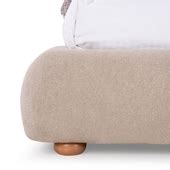 Buy Ripple Boucle King Size Bed in Oak Brown Fabric | Durian
