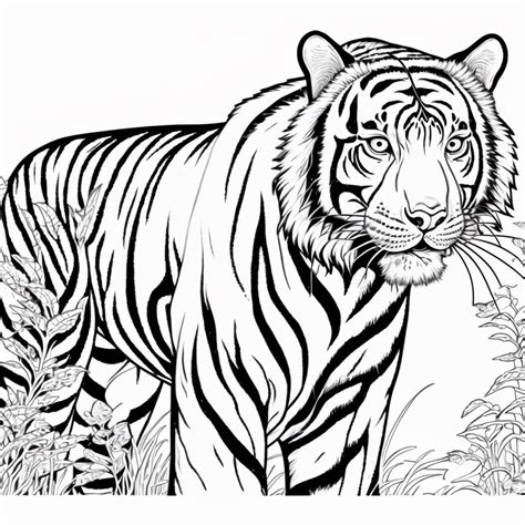 Coloring Pages Of Tigers Realistic