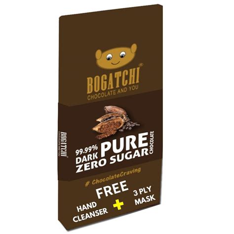 BOGATCHI 99.99% Dark Handcrafted Chocolate, Sugar Free Real Cocoa ...