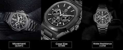 Buy Carlton London Men Stainless Steel Analog Watch | Black Waterproof ...