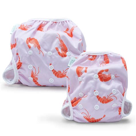 Bambi & Boo Reusable Swim Diapers, Full Size Pack N-6, Adjustable, Soft ...