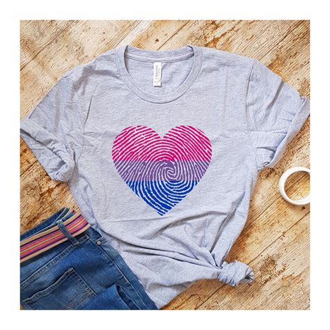 Bisexual Heart Shirt Bisexual Pride Shirt Bi Pride Shirt - Etsy España