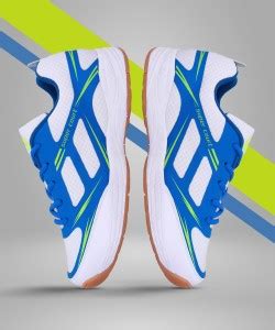 NIVIA Super Court Badminton Shoes For Men - Buy White, Blue Color NIVIA ...
