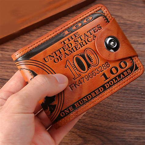 Men's Three Fold USD Banknote Wallet With Buckle Closure, Mixed PU And ...