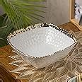 Buy Market99 Antique Off-White Ceramic Square Serving Dish | Stylish ...