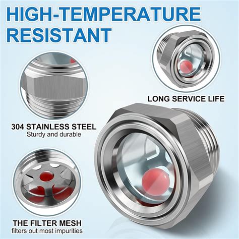 Boltigen 1'' NPT Male Threaded Stainless Steel Sight Glass India | Ubuy