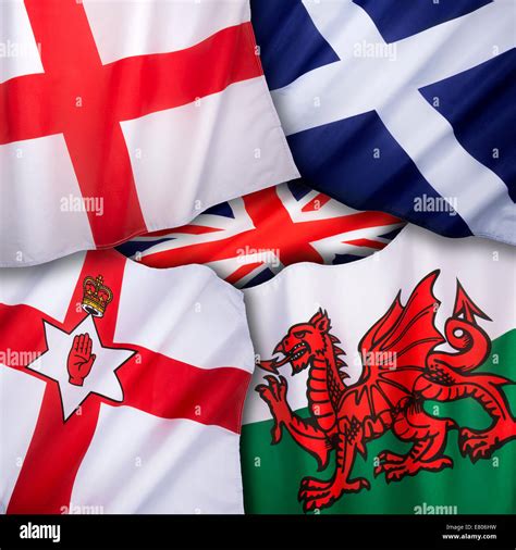Flags of england scotland ireland and wales hi-res stock photography and images - Alamy