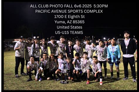 SCSFC 2025 FALL 6v6 ALL TEAM PICTURE , Pacific Avenue Athletic Complex ...