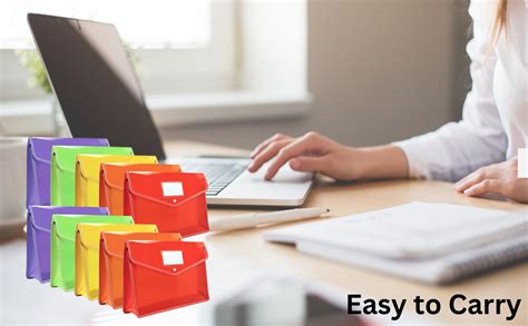 Beliky Plastic Expanding File Wallet Envelopes Document Folders Snap ...