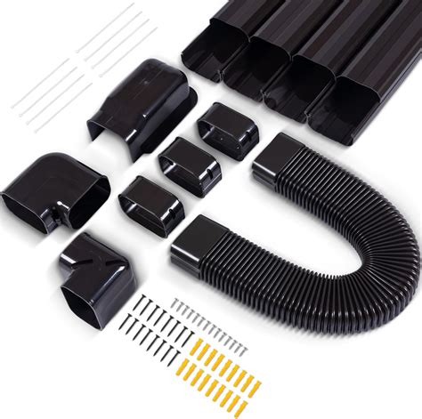Amazon.com: KuriProtect 4”W 16.5Ft Decorative PVC Line Set Cover Kit ...
