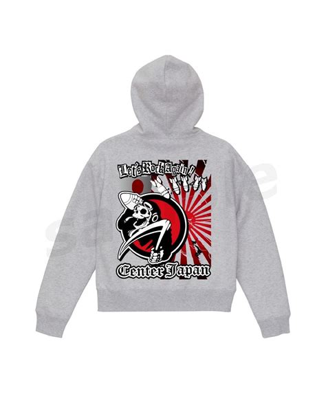 死神爆弾 Let's Rock Again！ ZipHOODIE GRAY | Center Japan Market
