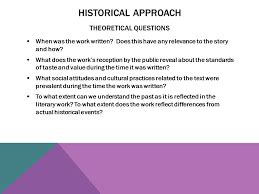 Image result for Historical Approach Example