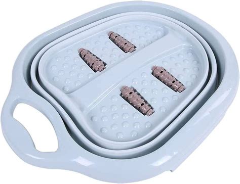 AIWANTO Collapsible Foot Soaking Bath Basin with Massage Roller | Large ...