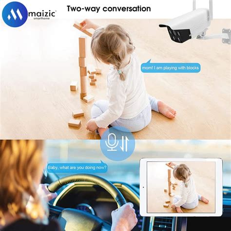 Maizic Smarthome 4G/5G Sim Security Camera Live View Night Vision Moti ...