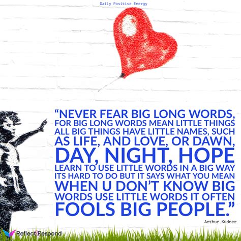Never fear big long words, for big long words mean little things ...