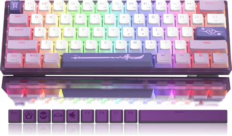 Amazon.in: Buy Womier WK61 Purple Keyboard - 60% Mechanical Keyboard ...