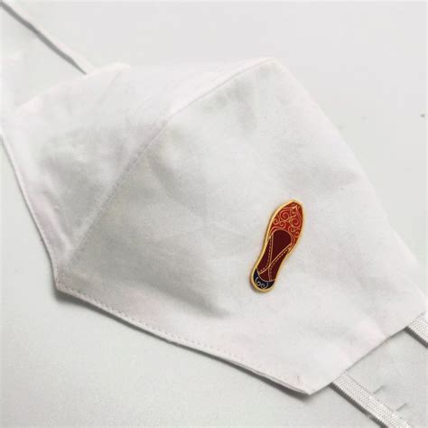 Buy The Tie Hub Jooti Pin Up Brass Brooch 100% Cotton Mask Online
