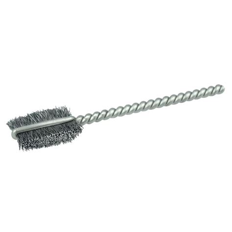 Weiler 3/8" Power Tube Brush, .005" Steel Wire Fill, 9/16" Brush Length ...