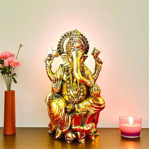 Brass Statue of Lord Ganesh| Made in Brass By Aakrati| Home Décor ...