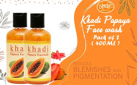 Khadi Papaya Face wash Pack of 2 (400ML) : Amazon.in: Beauty