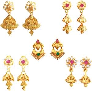 5 Gram Gold Earrings - Buy 5 Gram Gold Earrings online at Best Prices ...